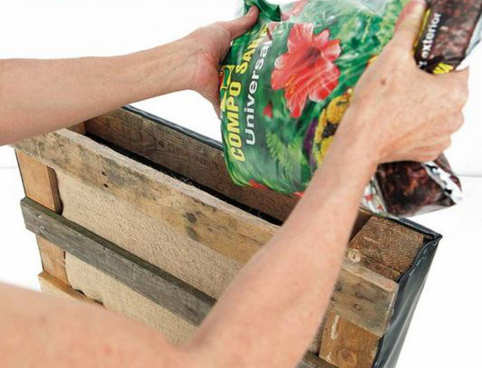 costruire un giardino verticale con pallet