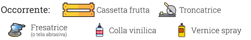 Creare una cornice portafoto utilizzando una cassetta della frutta